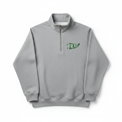 Fircrest Gray Quarter Zip Mockup