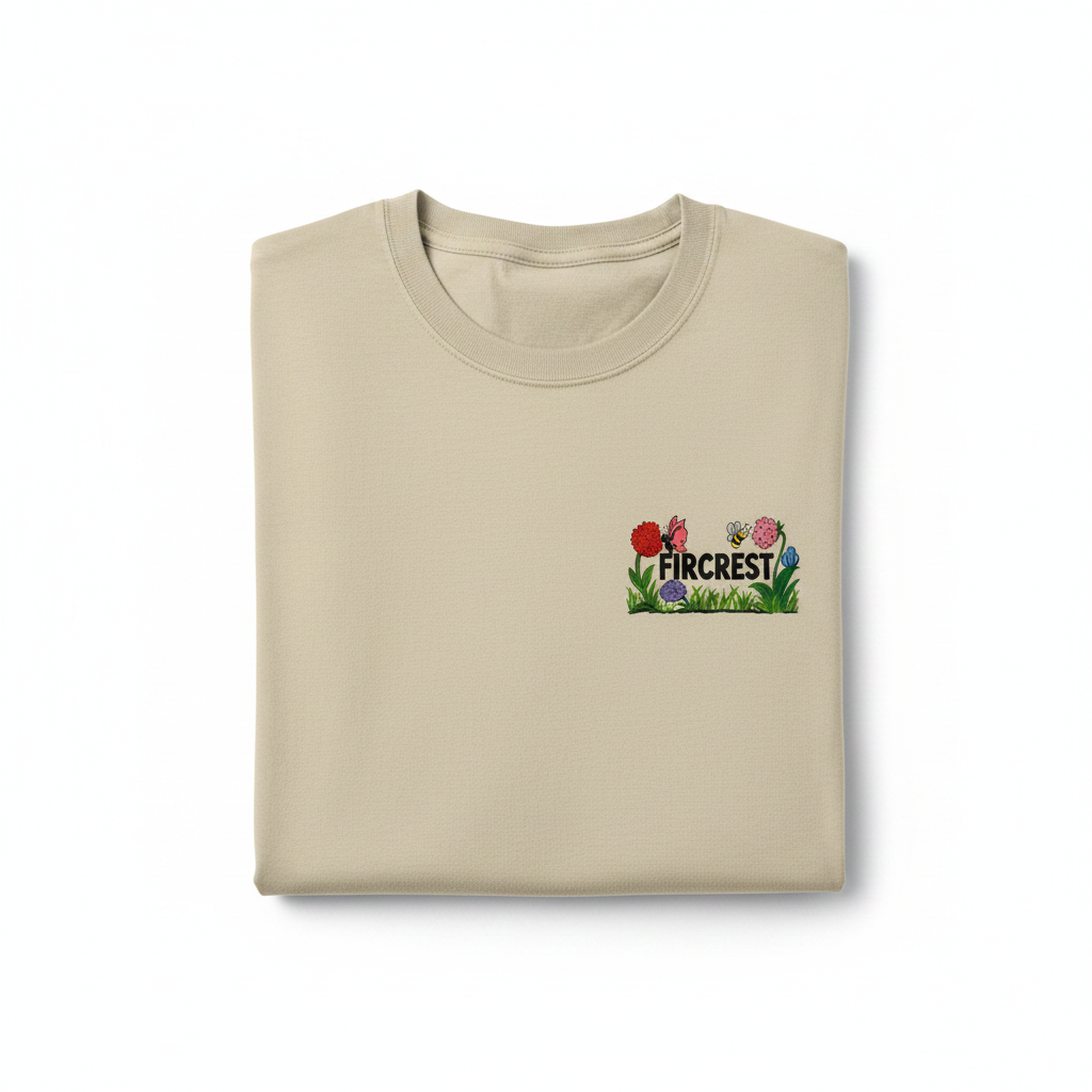 Fircrest Sand Tee - Smaller Pocket Logo